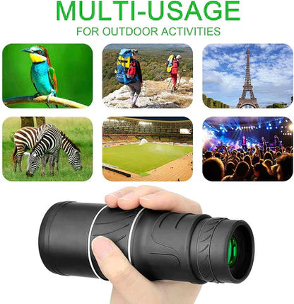 🔭16X52 Monocular Bifocal Optical Zoom Telescope