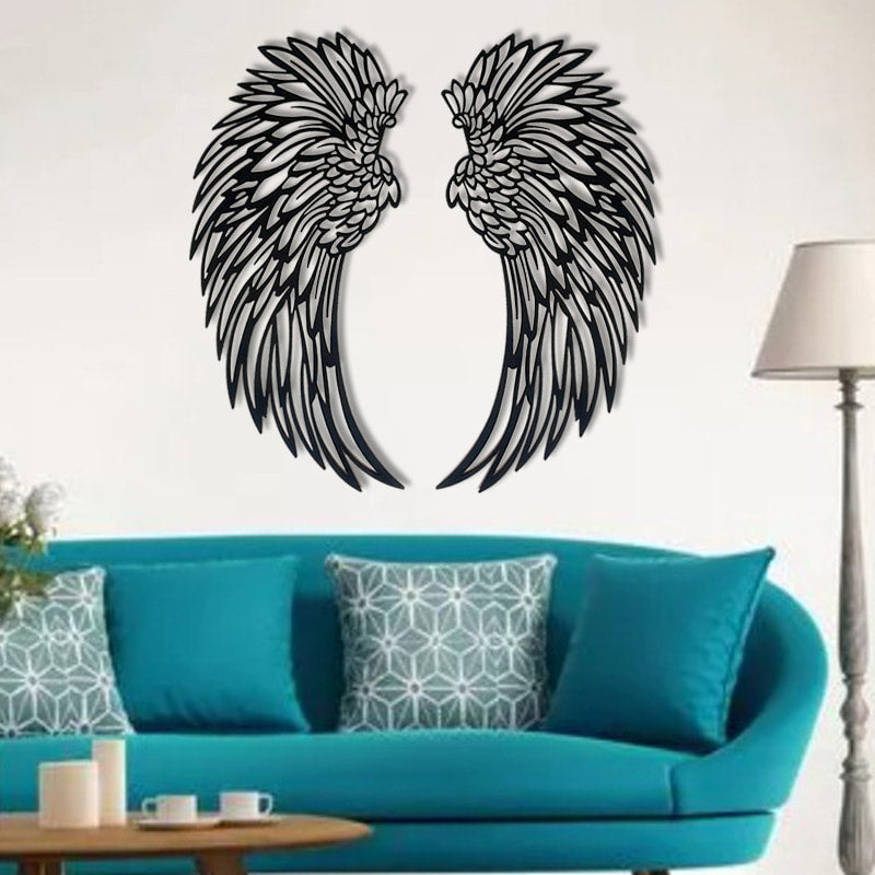 🌟🌟Angel Wings Wall Art In Metal With LED Lights