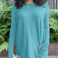 LONG SLEEVE THUMBHOLE SWEATER POCKET TUNIC💥