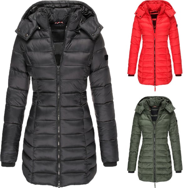 🔥FREE SHIPPING🔥Winter women's mid-length padded jacket warm  hooded jacket