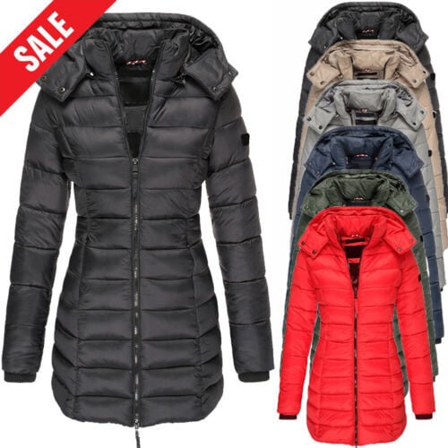 🔥FREE SHIPPING🔥Winter women's mid-length padded jacket warm  hooded jacket