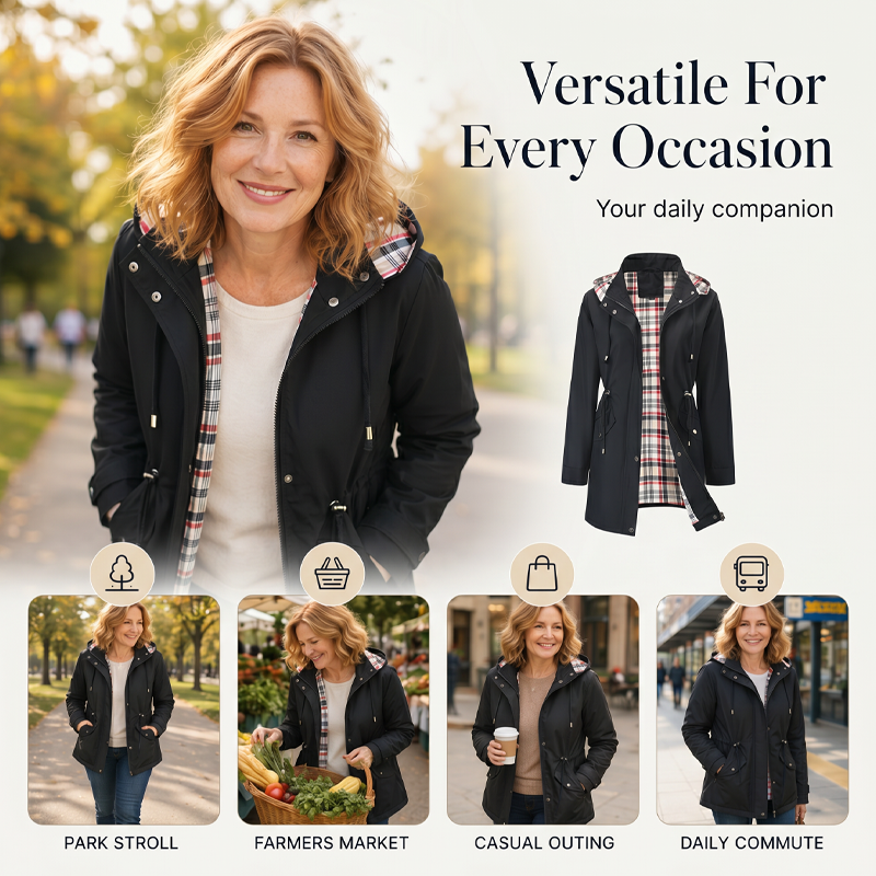 ✨Womens Chic. Lightweight. Waterproof Jacket 🍃🧥-Unleash Style and Durability in Any Storm!