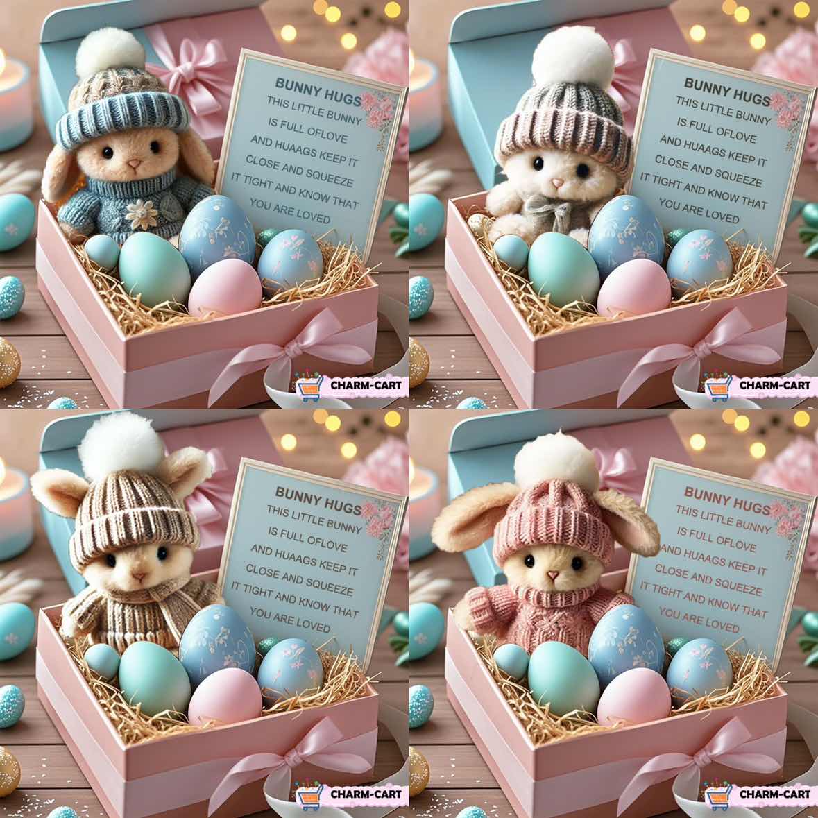 🐇Easter Promotion🔥Handmade Lucky Comfort Bunny(With Warm Text Card)🎁