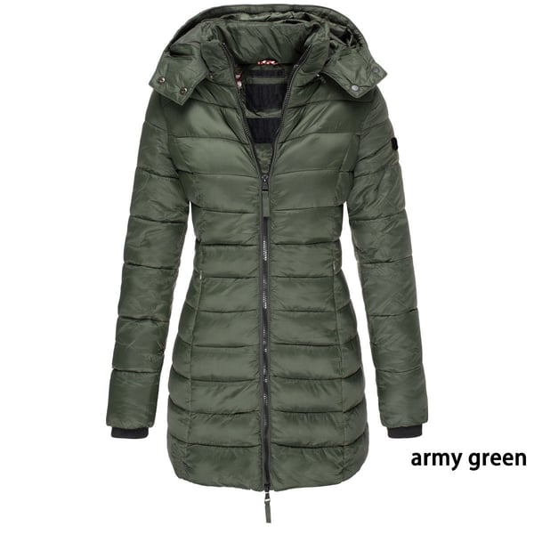 🔥FREE SHIPPING🔥Winter women's mid-length padded jacket warm  hooded jacket