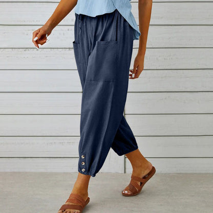 💎 2026 New Women's Summer Cotton Linen Wide-Leg Pants – Breathable, Wrinkle-Free & Relaxed Fit 🍃
