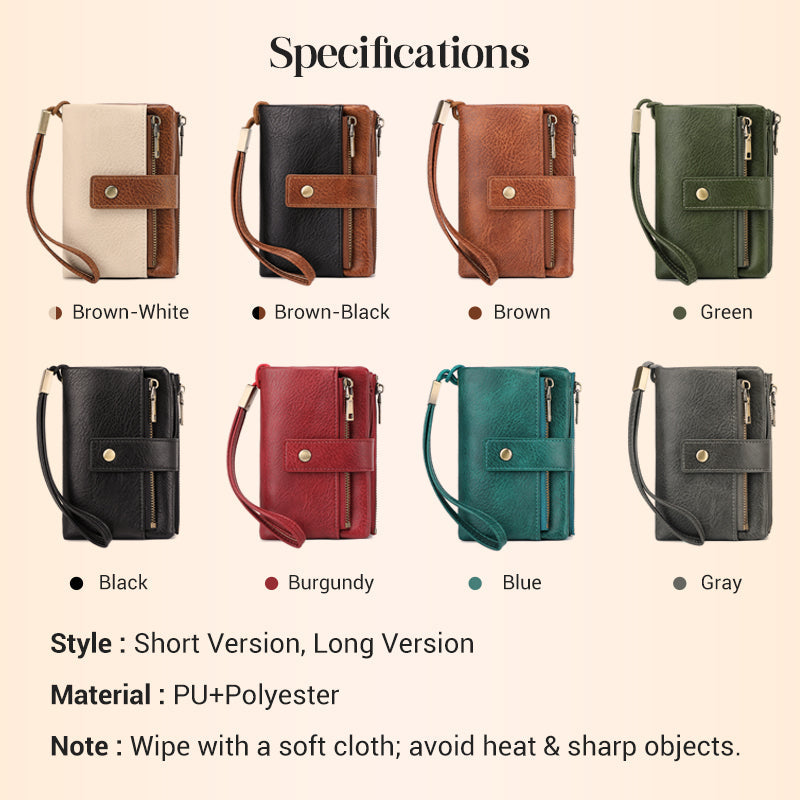 Women's RFID Blocking Leather Wallet