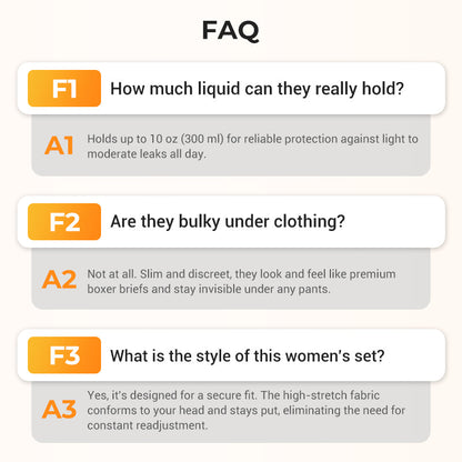 Men's Ultra-Absorbent Incontinence Boxer Briefs