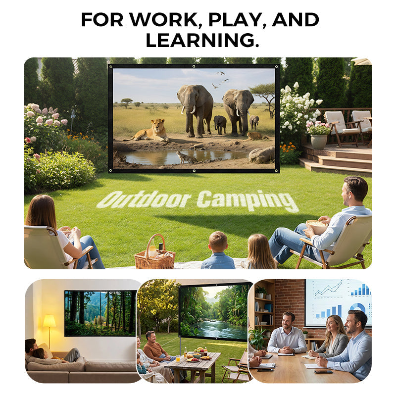 📺  High Definition Projection Screen - 120-inch Diagonal with Matte White Surface for Crystal Clear Home Cinema Experience 🎬🌟