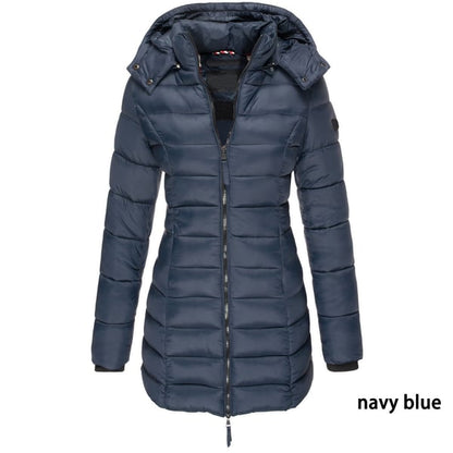 🔥FREE SHIPPING🔥Winter women's mid-length padded jacket warm  hooded jacket
