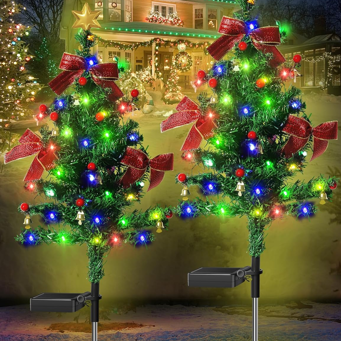 🎄✨Solar Christmas Trees Lights Outdoor Decoration Waterproof