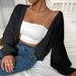 Knitted Oversize Contrast Color Cardigan