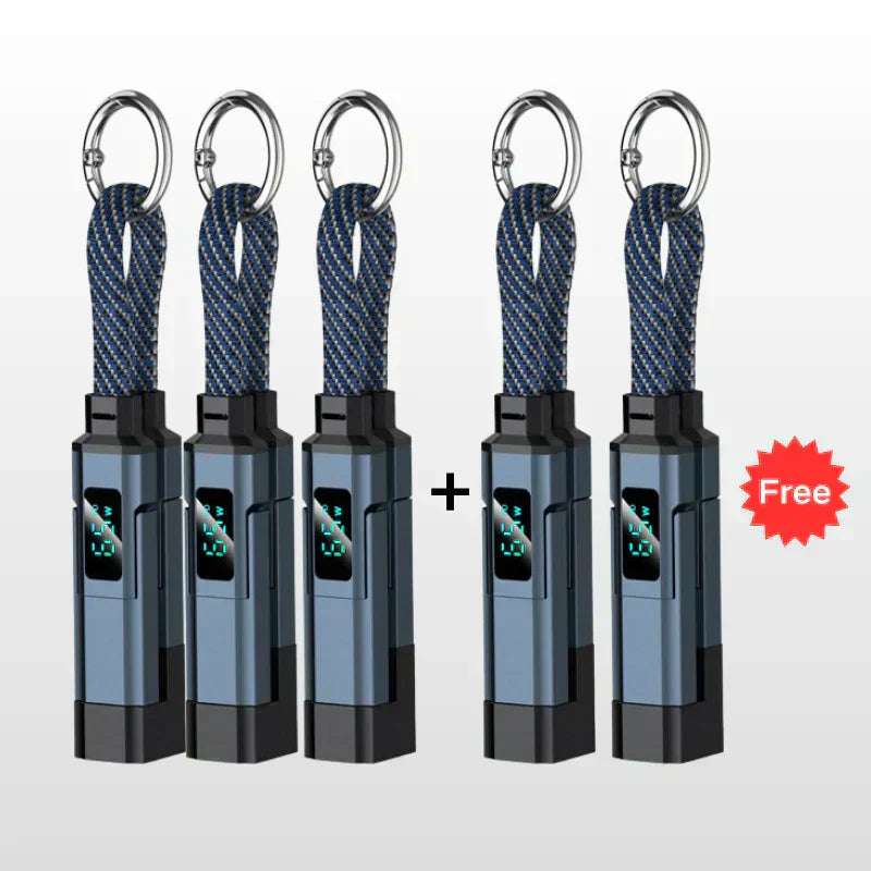 🔥4-in-1 Digital Display Keychain Charging Cable