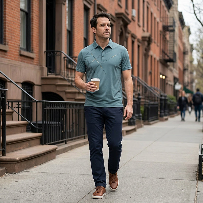 Men's Ice Silk Stretch Shirt – Waterproof, Quick-Dry & Eco-Friendly – Cool Breathable Tech Fabric Shirt 🌿