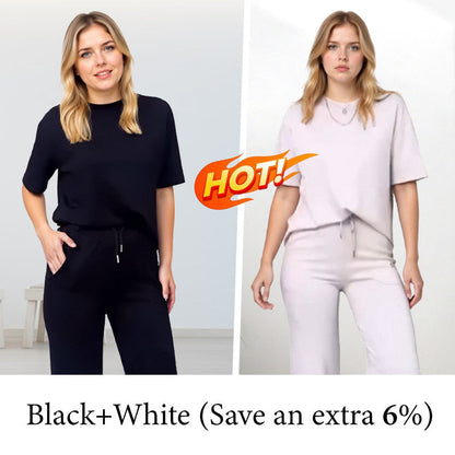 ✨Women's Chic Top & Matching Pants 2-Piece Outfit