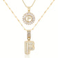 💖2 Pack - Initial Letter Pendant Necklaces
