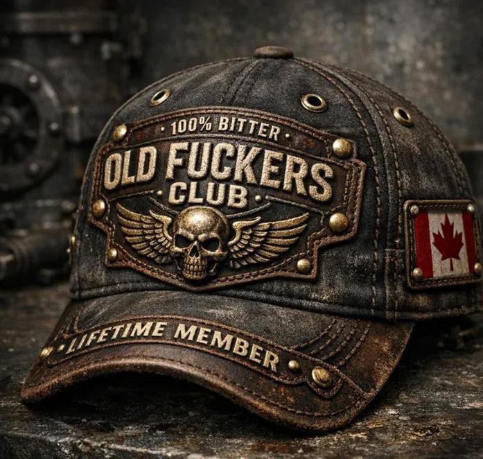 Old Fuckers Club Vintage Embroidered Cap