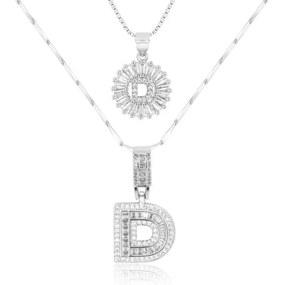 💖2 Pack - Initial Letter Pendant Necklaces