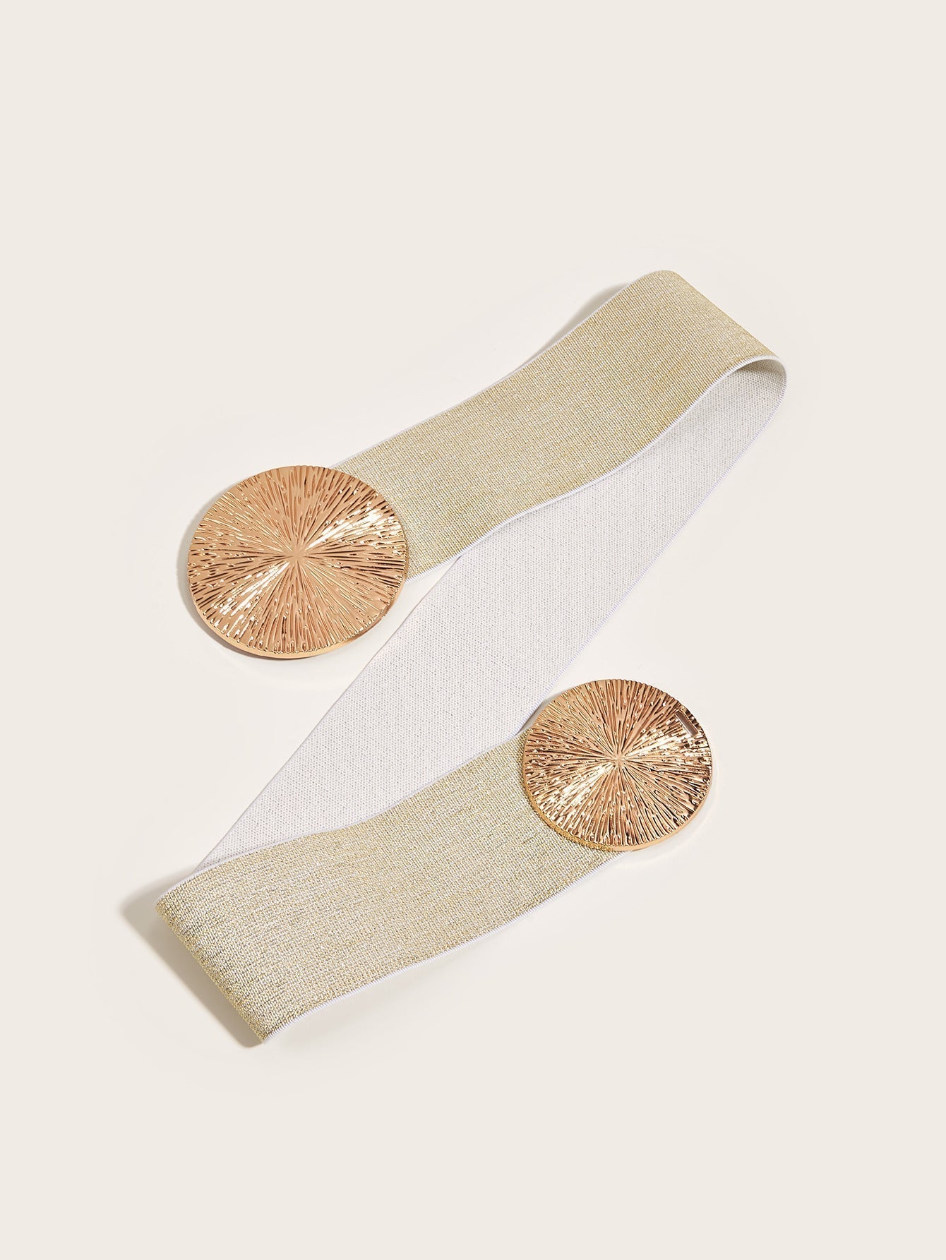 🎁Women's Vintage Gold Buckle High Elastic Belt