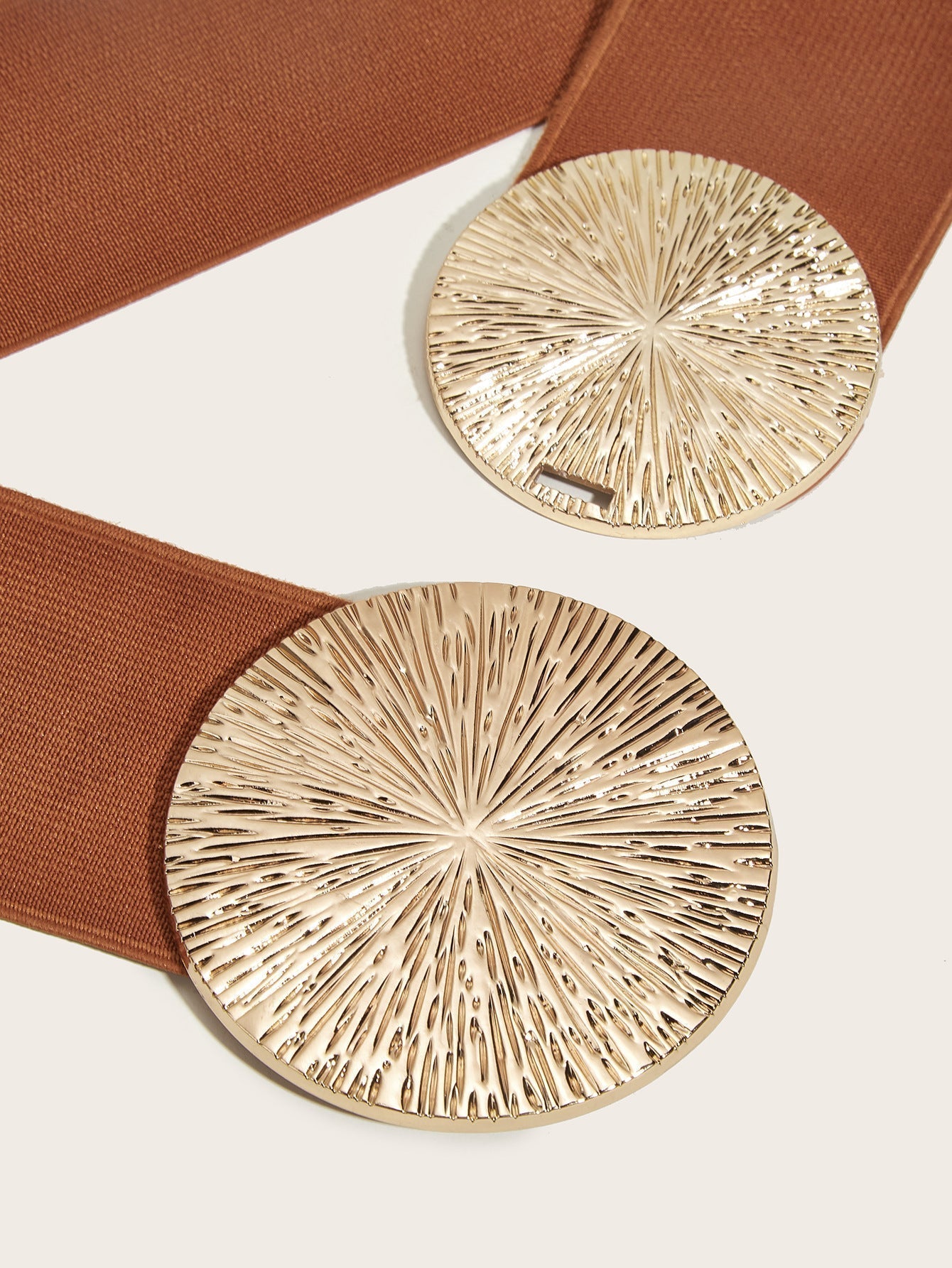 🎁Women's Vintage Gold Buckle High Elastic Belt