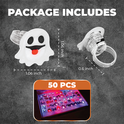 🔥 LAST DAY PROMOTION - 50%OFF 🎃👻 LED Light Halloween Glowing Ring (50pcs set)😍