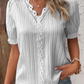 V-Neck Plain Lace Elegant Shirt