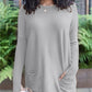 LONG SLEEVE THUMBHOLE SWEATER POCKET TUNIC💥