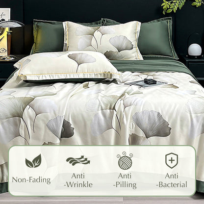 Cooling Breathable Floral Bed Sheet 4-Piece Set