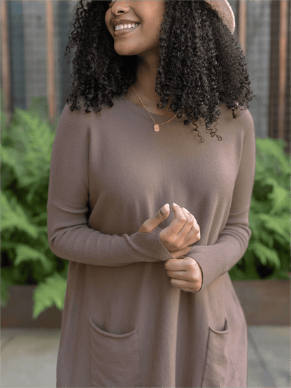 LONG SLEEVE THUMBHOLE SWEATER POCKET TUNIC💥