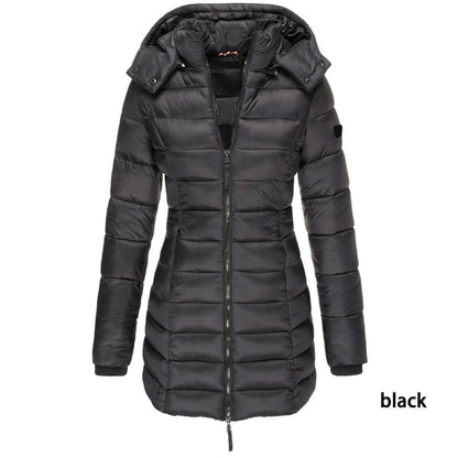 🔥FREE SHIPPING🔥Winter women's mid-length padded jacket warm  hooded jacket
