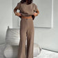 💖Women’s 2-Piece T-Shirt & Wide Leg Dress Pants Set👗