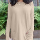 LONG SLEEVE THUMBHOLE SWEATER POCKET TUNIC💥
