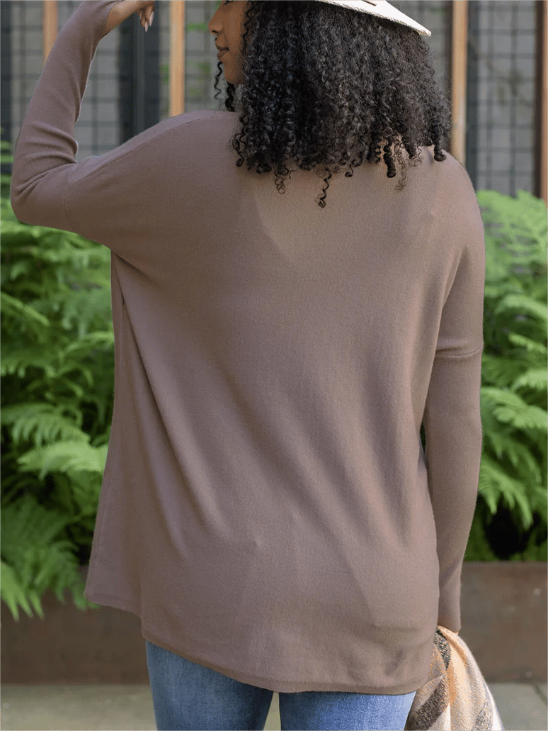 LONG SLEEVE THUMBHOLE SWEATER POCKET TUNIC💥