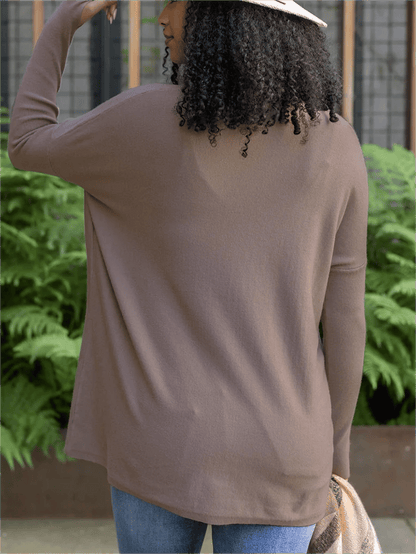 LONG SLEEVE THUMBHOLE SWEATER POCKET TUNIC💥