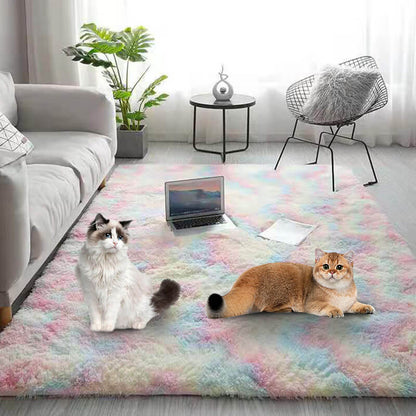 🔥 Gradient Color Plush Floor Mat