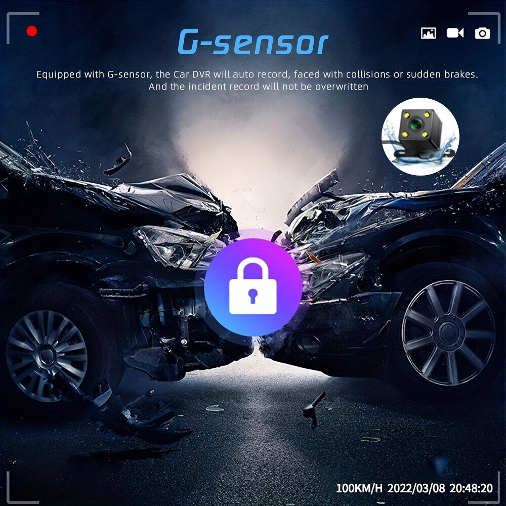 🚗Safe Driving 3 Channel Camera Cycle Video Recorder