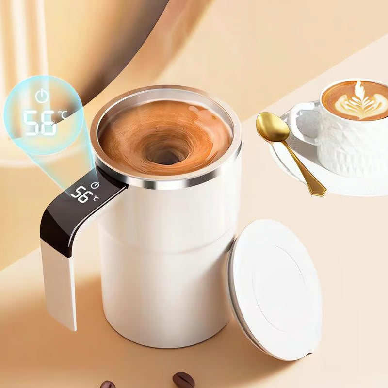 ☕Rechargeable Automatic Magnetic Stirring Coffee Mug Set with Digital Display