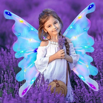 🔥Rechargeable Electric Fairy Wings with LED Lights and Music🧚‍♀️