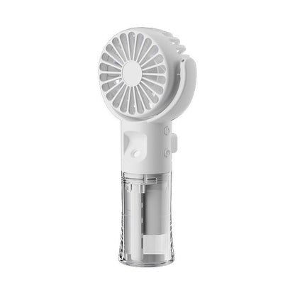 🌀✨ Portable Rechargeable Handheld Misting Fan – Nano-Mist, 4 Speeds, Type-C, Quiet