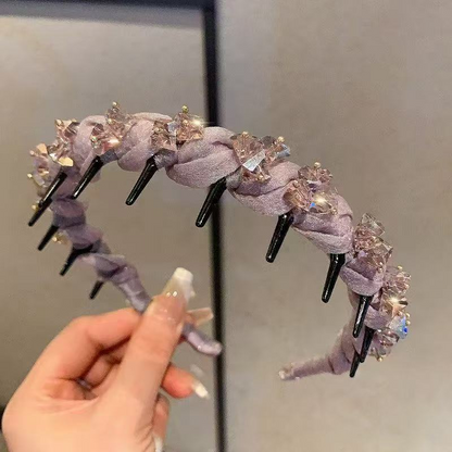 Rhinestone Headband with Teeth for Women