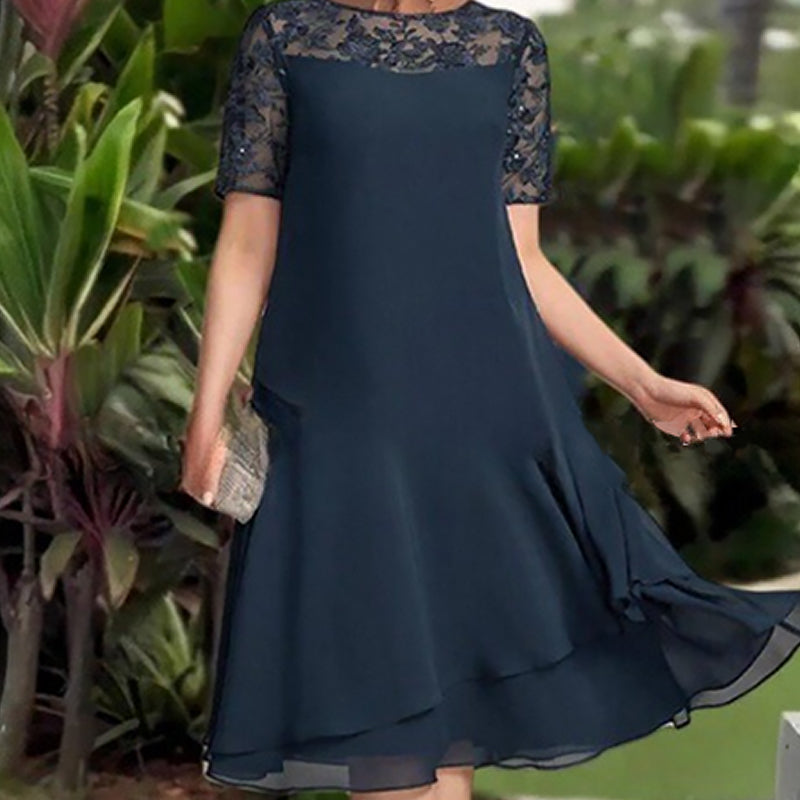 🔥Hot Sale🔥Women's Layered Mesh A-Line Midi Dress