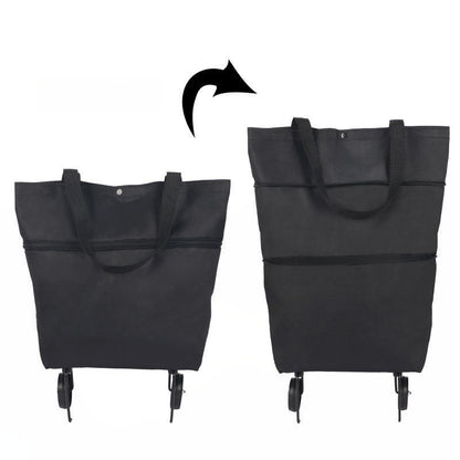 🔥2-in-1 Foldable Shopping Cart