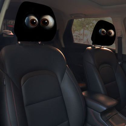 😆 Funny Cartoon Car Headrest Covers – 2PCS Universal Fit 🚗