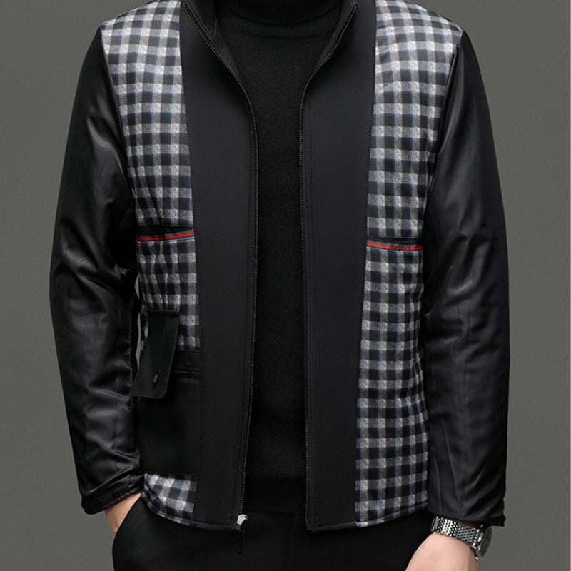 Men's Medium-Length Trench Coat with Detachable Inner