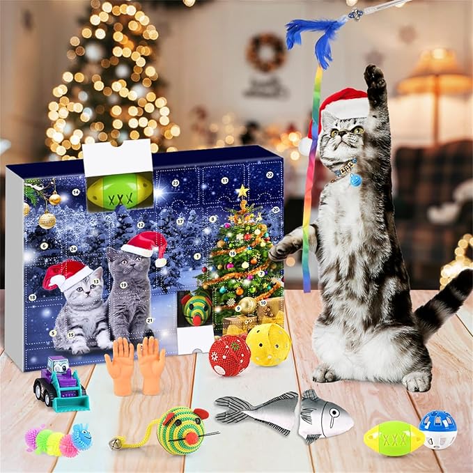 🎄🎁Christmas Countdown Cat & Dog Toys Advent Calendar🐾🥳