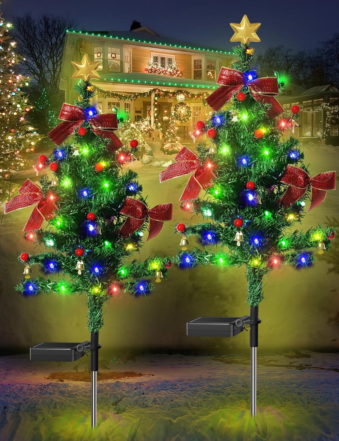 🎄✨Solar Christmas Trees Lights Outdoor Decoration Waterproof