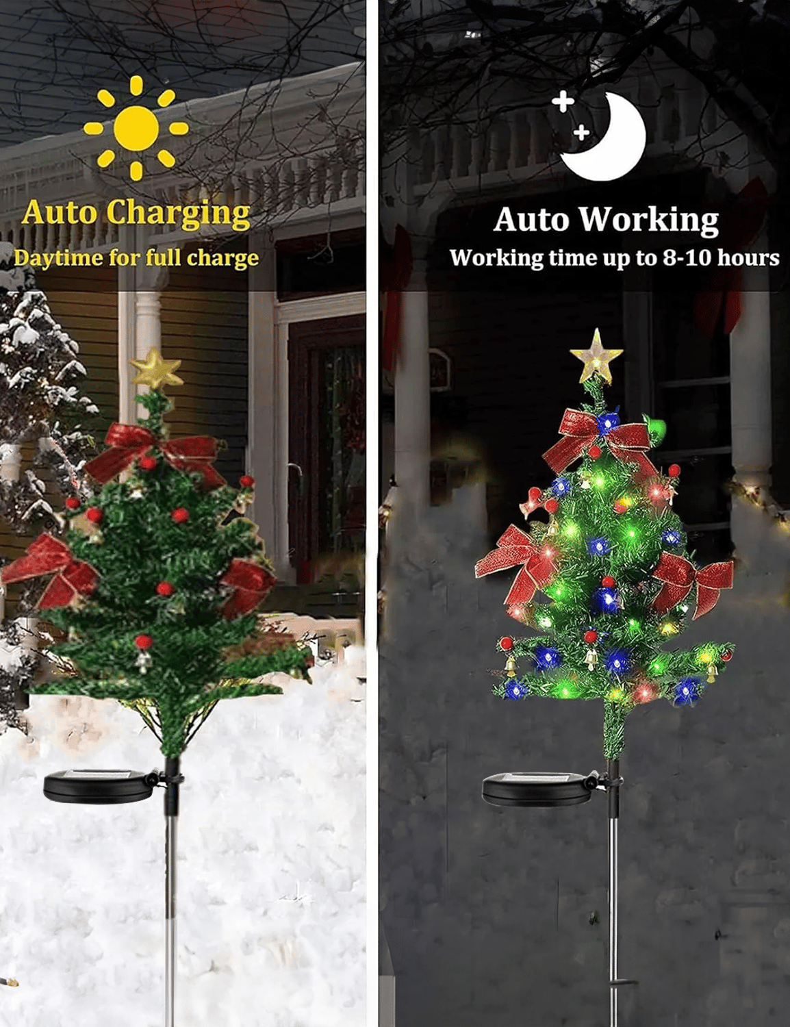 🎄✨Solar Christmas Trees Lights Outdoor Decoration Waterproof