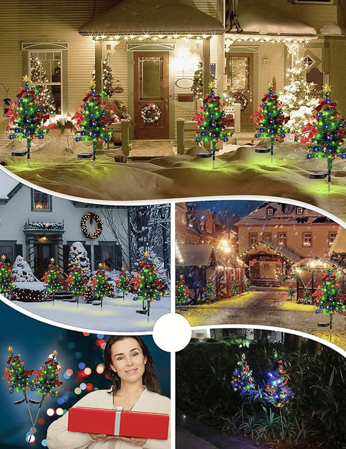 🎄✨Solar Christmas Trees Lights Outdoor Decoration Waterproof