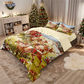 ✨ Festive Christmas 3-Piece Duvet Cover Set - Soft Brushed Polyester with Holiday Patterns for Cozy Seasonal Decor 🛏️❤️