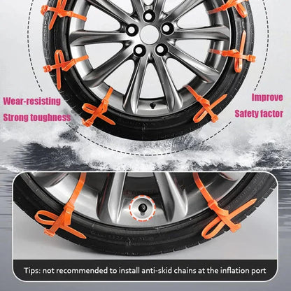🔥2025 Winter Hot Sale🔥Universal Reusable Anti-skid Nylon Tire Chains