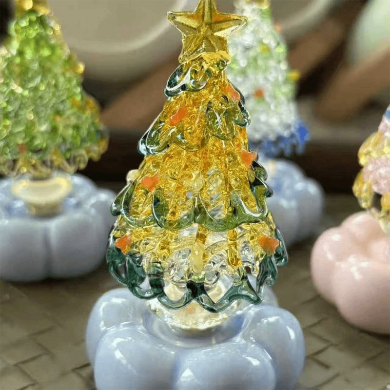 Handmade Glass Rotatable Christmas Tree Ornaments